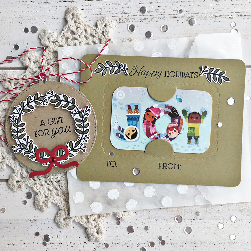 STAMPS: Gift Card Cozy Sentiments, Berry Wreath<br />
<br />
INK: True Black, Pure Poppy, Olive...