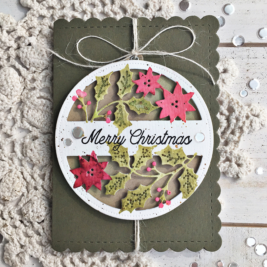 STAMPS: Cutaway Tags: Winter<br />
<br />
INK: True Black, Prairie Grass, Olive Twist, Pure...