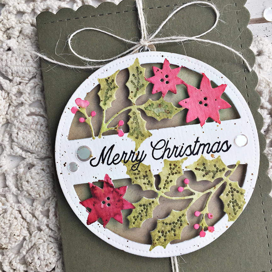 STAMPS: Cutaway Tags: Winter<br />
<br />
INK: True Black, Prairie Grass, Olive Twist, Pure...