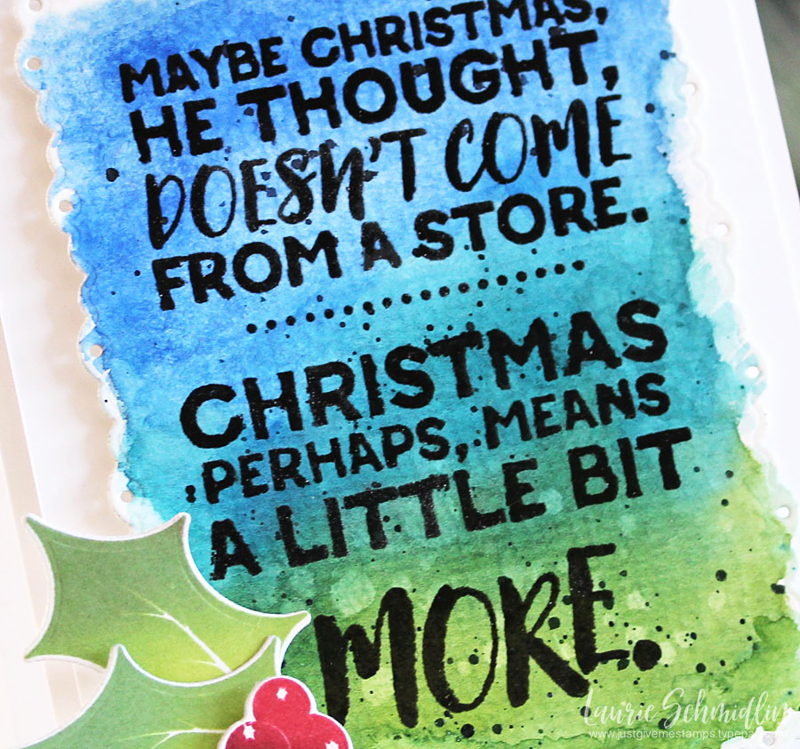 STAMPS:  Quoted: Little Bit More, Spruce &amp; Spring<br />
<br />
PAPER:  Stamper&#039;s Select...
