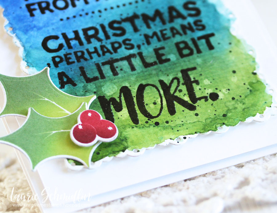 STAMPS:  Quoted: Little Bit More, Spruce &amp; Spring<br />
<br />
PAPER:  Stamper&#039;s Select...