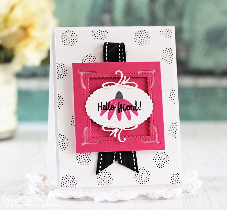 STAMPS: Flower Power<br />
PAPER: Stamper&#039;s Select White, Raspberry Fizz<br />
INK:...