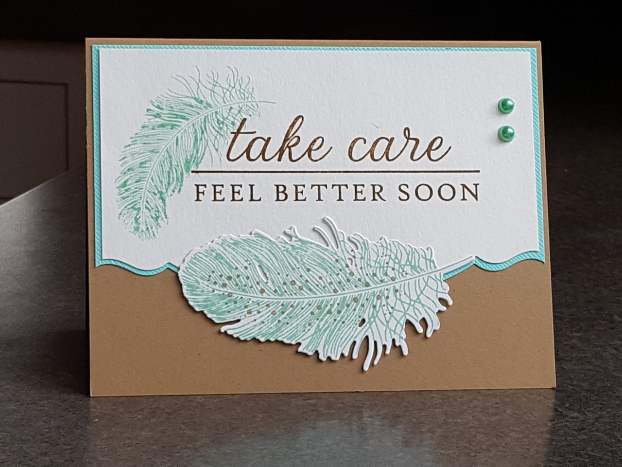 Another card using Feather Finery.