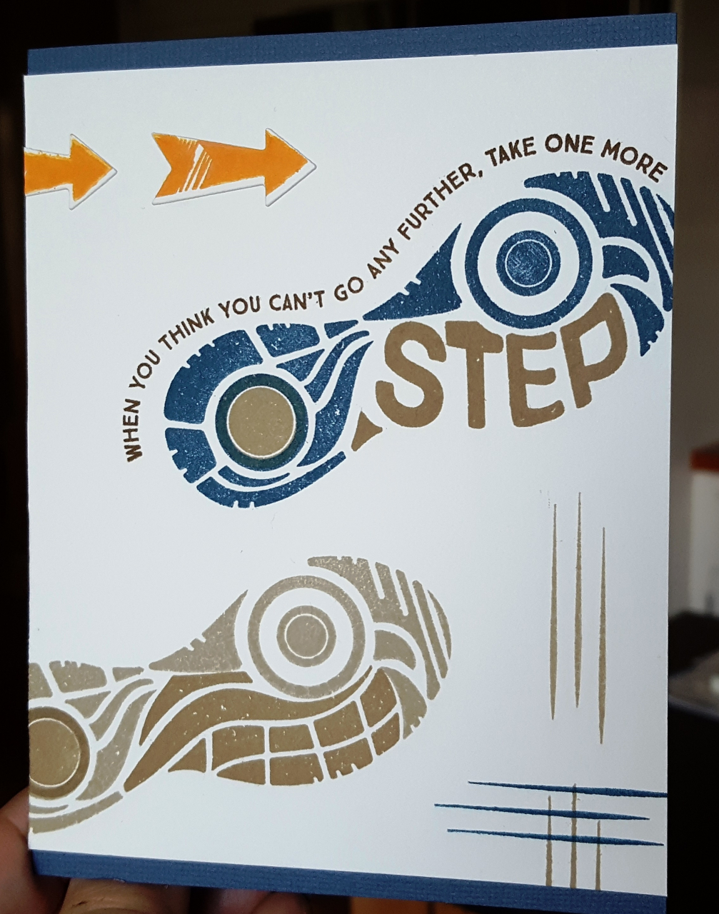 The Heart and Sole set was perfect for this card I made for my cousin who just had knee surgery.