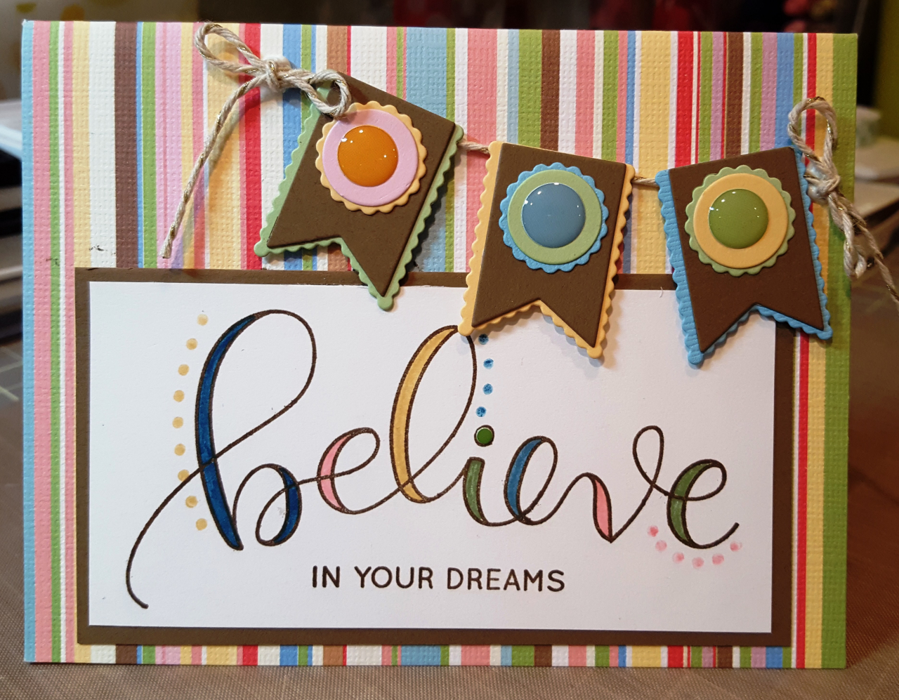 I love the outline lettering of these stamp sets--so many ways to color &amp; embellish!