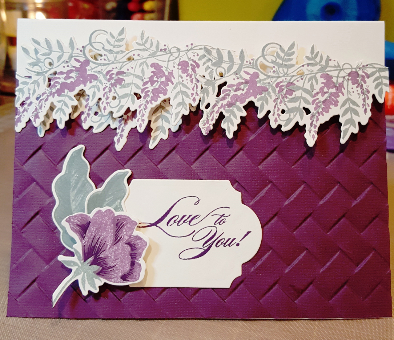 Wysteria stamp from the Make it Market Garden Gate set.