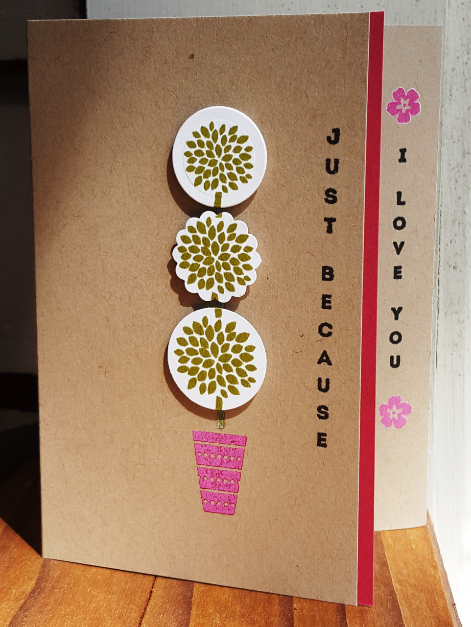 Topiary Trio set and a little dimension are all this simple little card needs.