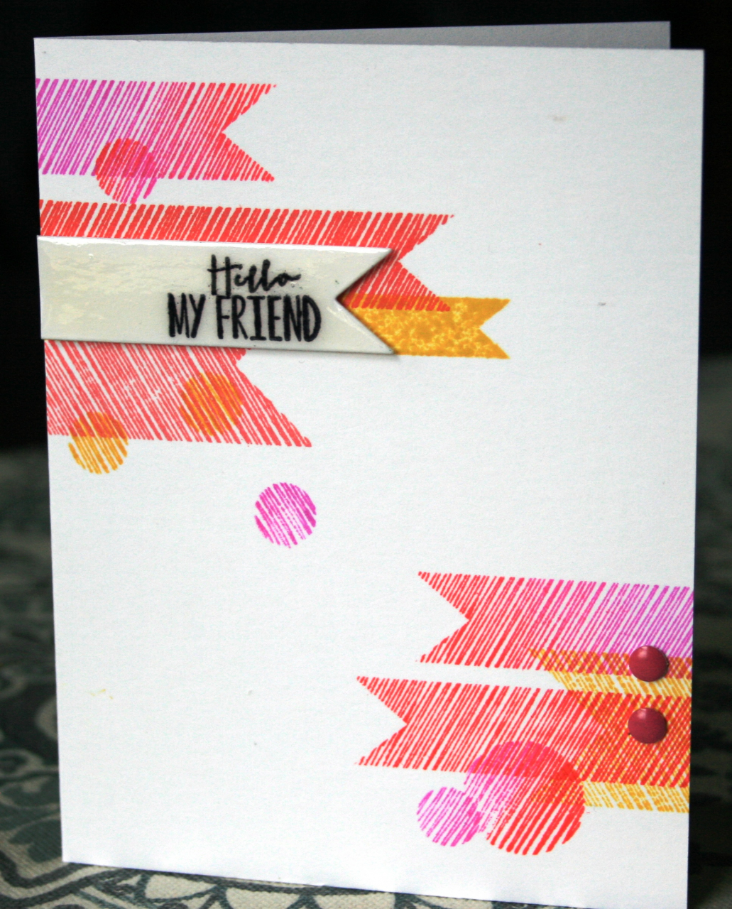 Love, love the Sketched Shapes stamp set.  So quick  and easy to create eye-catching one-layer...