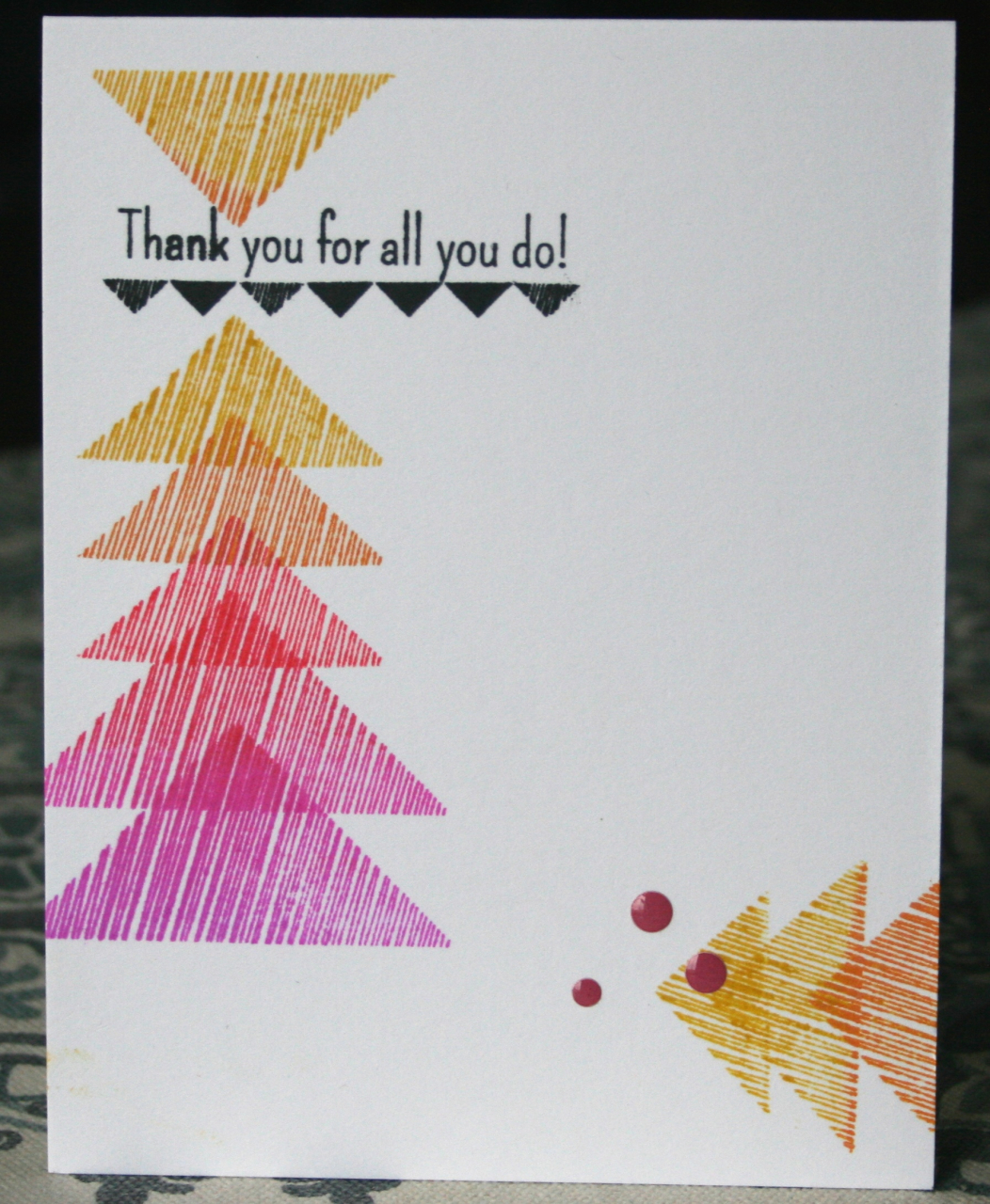 Again, the Sketched Shapes set made this card easy to create.  The triangles direct the eye to...