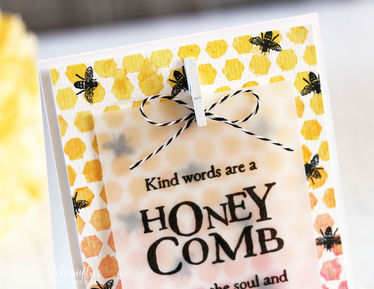 Stamps: Quoted: Honeycomb<br />
<br />
Paper:  Stamper's Select White, Watercolor Paper,...