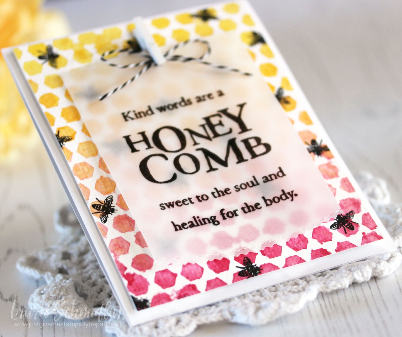 Stamps: Quoted: Honeycomb<br />
<br />
Paper:  Stamper's Select White, Watercolor Paper,...