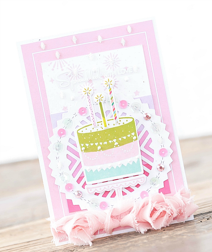 Featuring Shape Shifters Circle 1 Die and Just Desserts Mini Stamp Set. Ink colors: Simply...