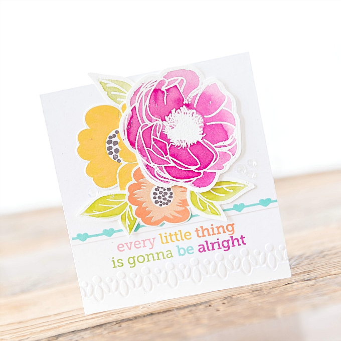 Featuring Gran's Garden and Peonies on Parade stamps and dies.