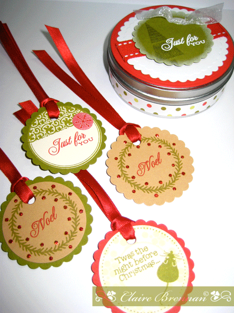 Using the Holiday Tags 2008 collection - fab stamps - unlimited possibilities