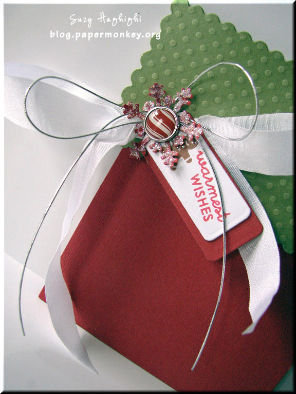 Gift Box Gift Card Holder made with PTI&#039;s Holiday Treats set. For a tutorial on this please...
