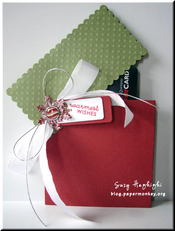 Gift Box Gift Card Holder (opened) made with PTI&#039;s Holiday Treats set. For a tutorial on...
