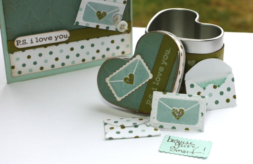 P.S. I love you ensemble<br />
<br />
Stamps- lOvE songs <br />
Ink- Ocean Tides, Ripe...