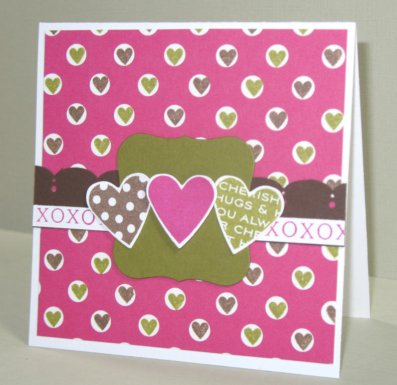 A Simple 4.25x4.25 card to accompany the little sweet box!  <br />
<br />
Stamps:  Polka Dot...