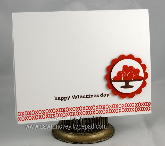 Paper: stamper's select white, pure poppy<br />
Stamps: Love Songs<br />
Ink: dark...