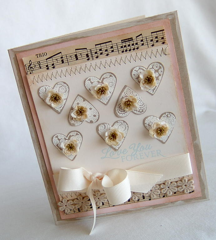 Papertrey Ink supplies:<br />
Heart Prints and Heart Prints sentiments stamp sets<br />
Kraft...