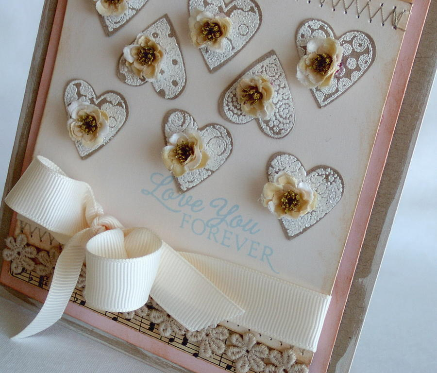 Papertrey Ink supplies:<br />
Heart Prints and Heart Prints sentiments stamp sets<br />
Kraft...