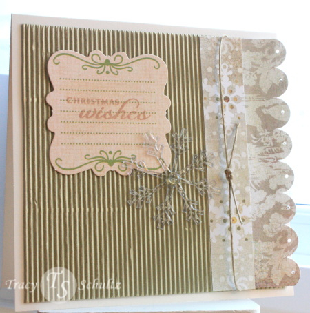 Elegant holiday card using PTI&#039;s Believe set. More details on my blog here:...