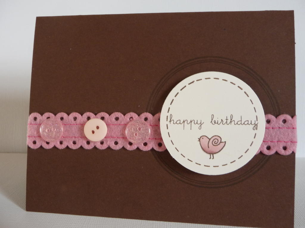 I love this card.   I used borders and corners, birthday basics, and my little hero arts birdie.