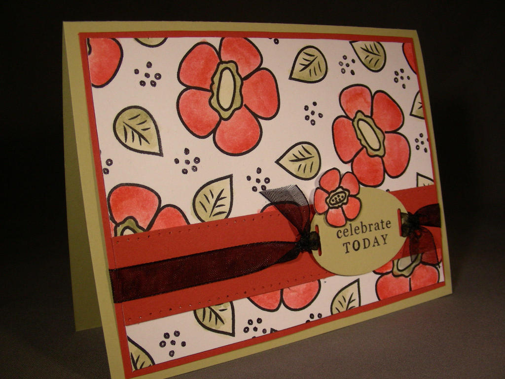 Every once in a while I like to do a One Sheet Wonder.  This is one of the 3 cards I made with...
