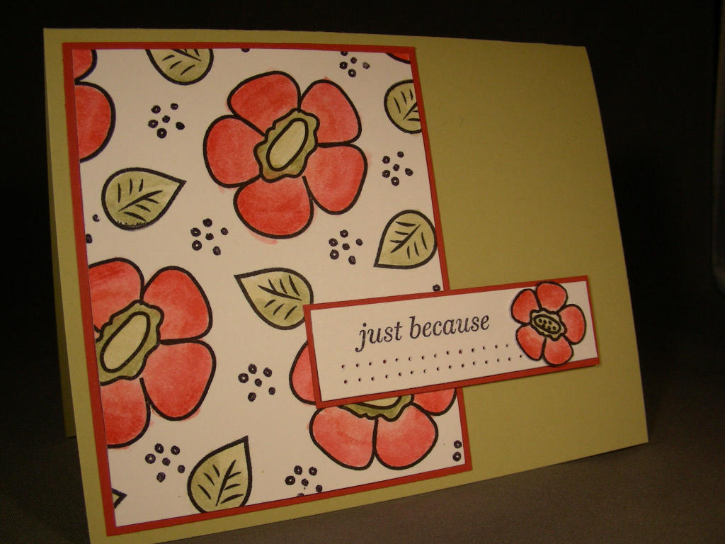 Every once in a while I like to do a One Sheet Wonder.  This is one of the other of the 3 cards...
