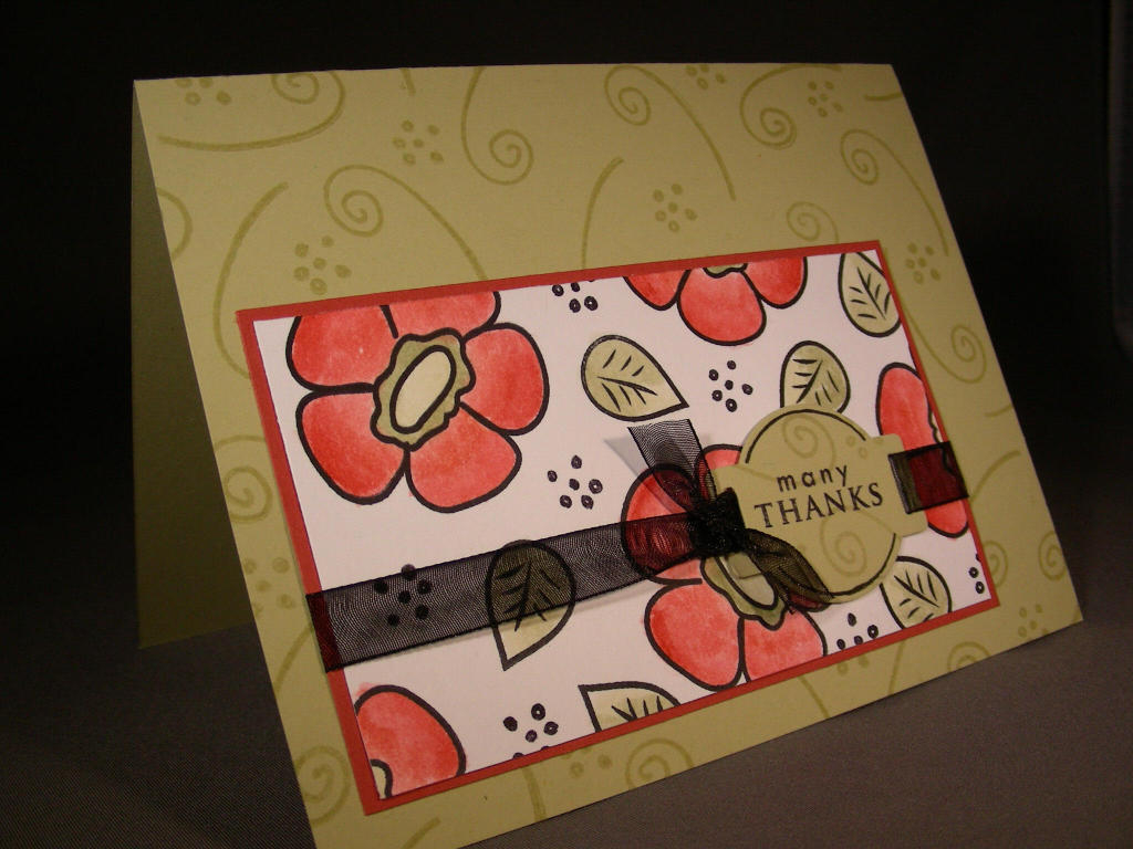 Every once in a while I like to do a One Sheet Wonder.  This is one of the 3 cards I made with...