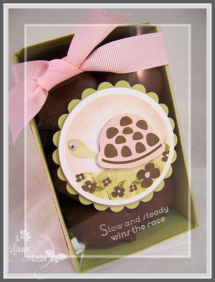 I had so much fun making this box of chocolate turtles! I just used acetate for my slider cover,...