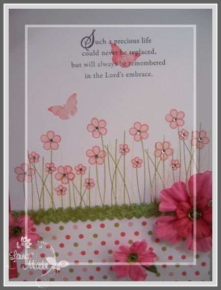 I made this frame for a friend who lost her daughter Bethany. Her mother has sent me this photo...