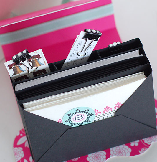 Stationery Set - pockets for stamps, labels, etc.