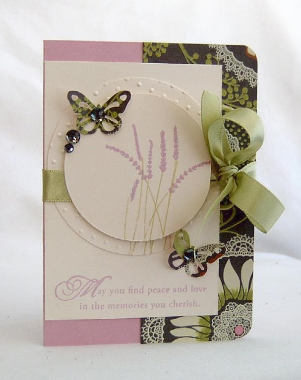 Papertrey Ink supplies used:<br />
Stamps - With Sympathy set<br />
Paper - Lavender Moon and...