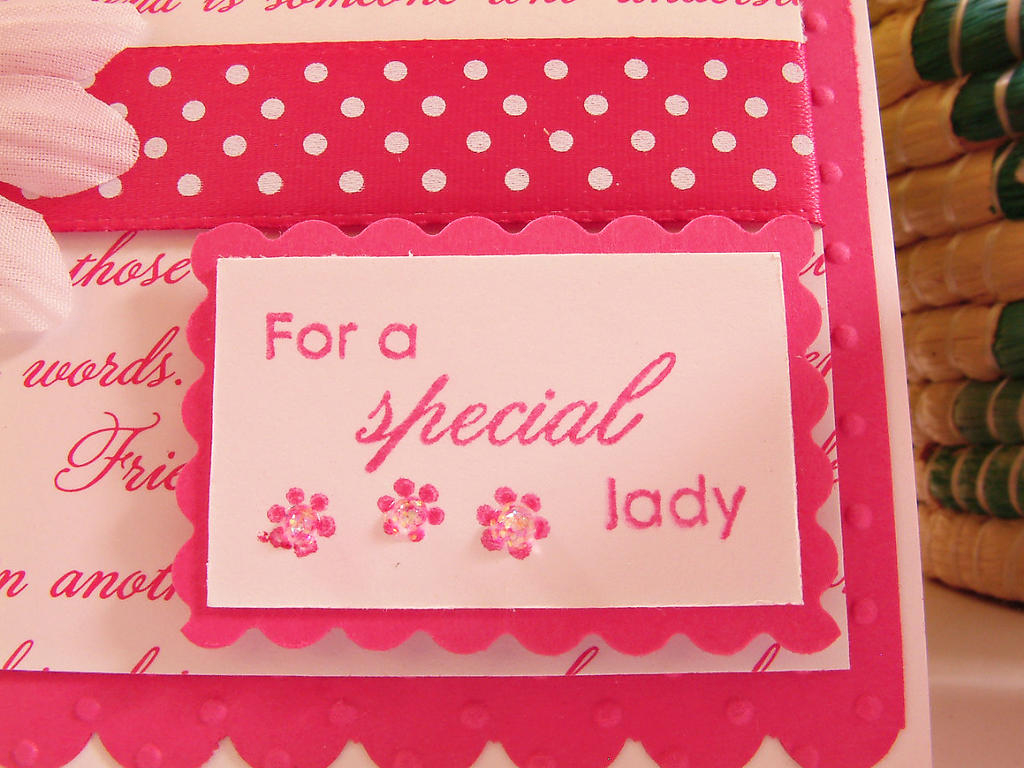 Detail of Raspberry Fizz birthday Card