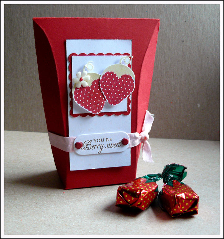 The girls' treats will have strawberry candies inside.