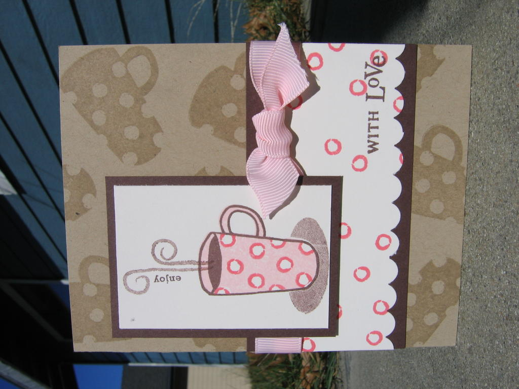 Maile Belles<br />
Warm Happiness<br />
I added the sentiment Enjoy from Mixed Messages to the...