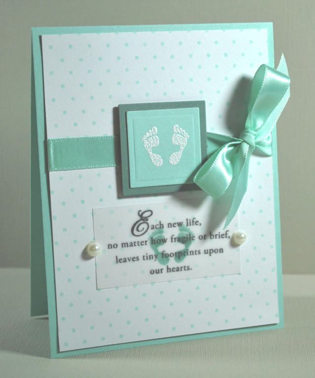 Supplies:<br />
Stamps - With Sympathy: Loss of Child, Polka Dot Basics<br />
Ink -  Aqua...