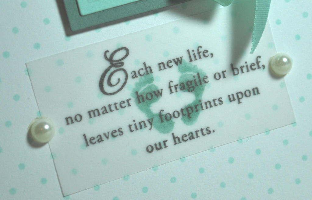 Supplies:<br />
Stamps - With Sympathy: Loss of Child, Polka Dot Basics<br />
Ink -  Aqua...