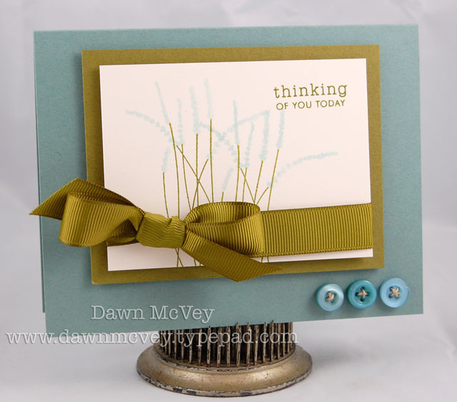 Paper: ocean tides, ripe avocado, vintage cream<br />
Stamps: With Sympathy, Faux Ribbon<br />...