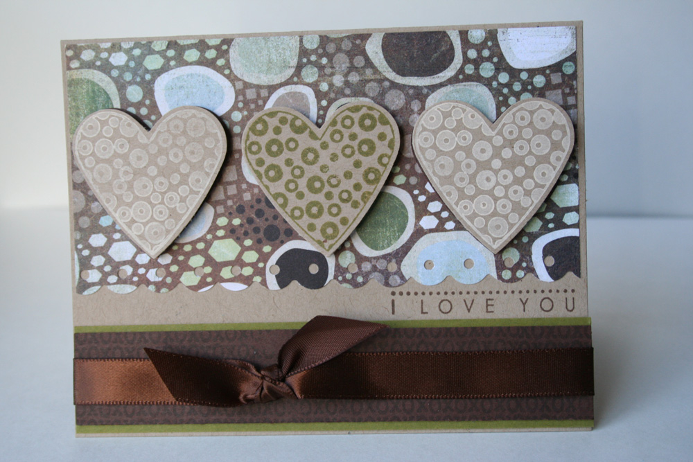 Stamps: Heart Prints, Men of Life, Love Songs<br />
Paper: Kraft, Dark Chocolate, Ripe Avocado...