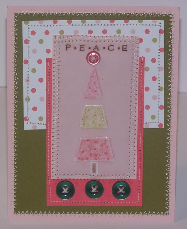 Merry and Bright Tree embossed on Vellum