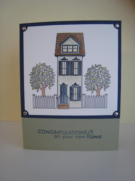 Solid Cardstock: Mellow Moss, Night of Navy (Stampin' Up);  Stamps:  Boards &amp; Beams...