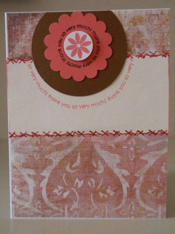 Thank you card using Around and about sentiments. It was fun doing this card. My Placement of...