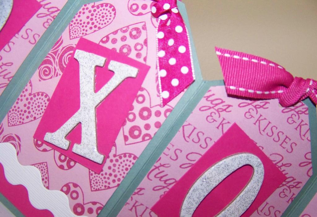 Close up of V-day Accordion Tag