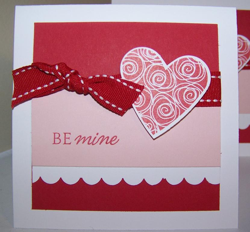 Heart Prints V-day card<br />
Red/Sweet Blush/White