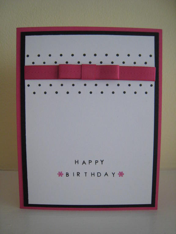 Supplies (all from PTI)<br />
Paper: White, True Black, Raspberry Fizz<br />
Stamp Sets: Polka...