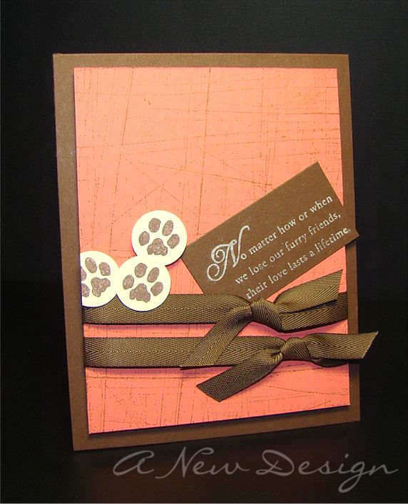 Stamps: Papertrey Ink-With Sympathy-loss of pet; Stampin&#039; Up!-Sanded<br />
Ink:...