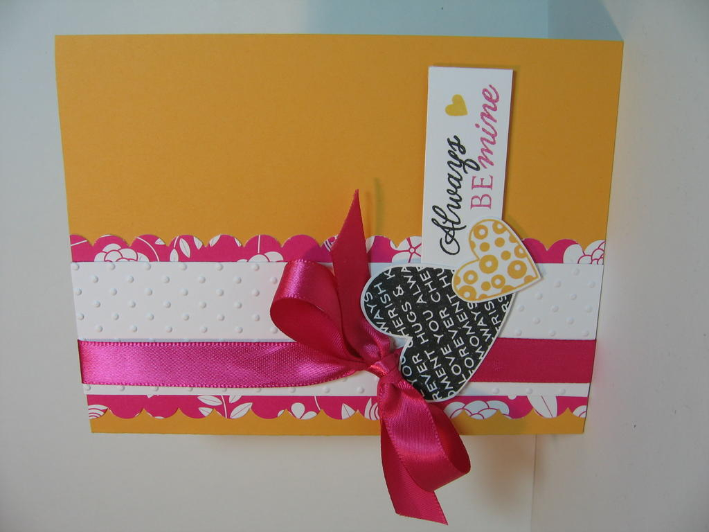 Heart Prints <br />
Raspberry Fizz Mix PP &amp; Ribbon<br />
Summer Sunrise