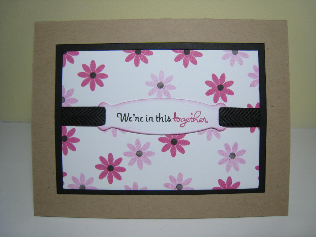 For this, I didn't layer on top of the card front, but I cut a window in the kraft C.S.,...